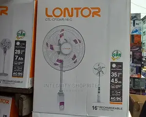 Lontor 16inches Rechargeable Standing Fan