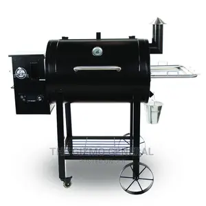 Barbecue Smoker Grill With Cocoa Bean Husk Wood