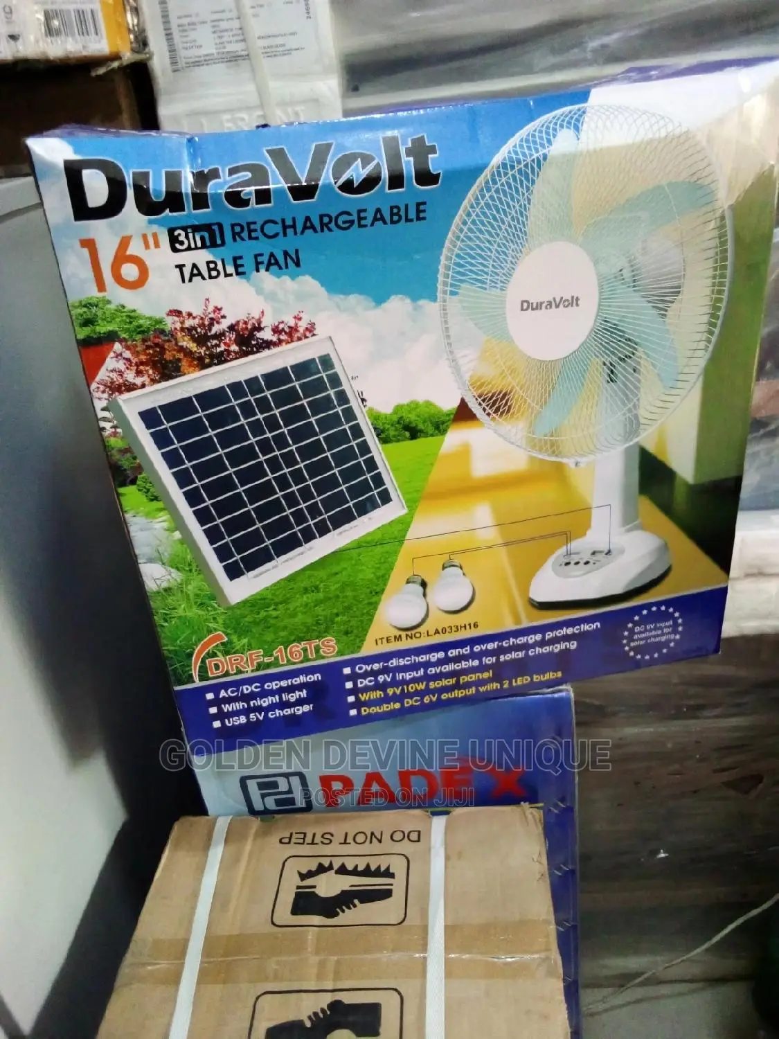 Rechargeable Ac /Dc Solar Fan
