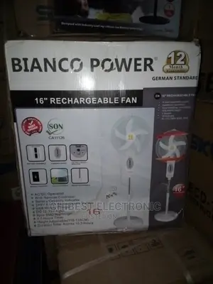 Bianco 16 Rechargeable Fan With a Year Warranty Brand New