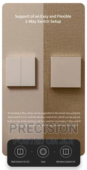 Aqara Smart Wall Switch H1 (No Neutral, Single Rocker))