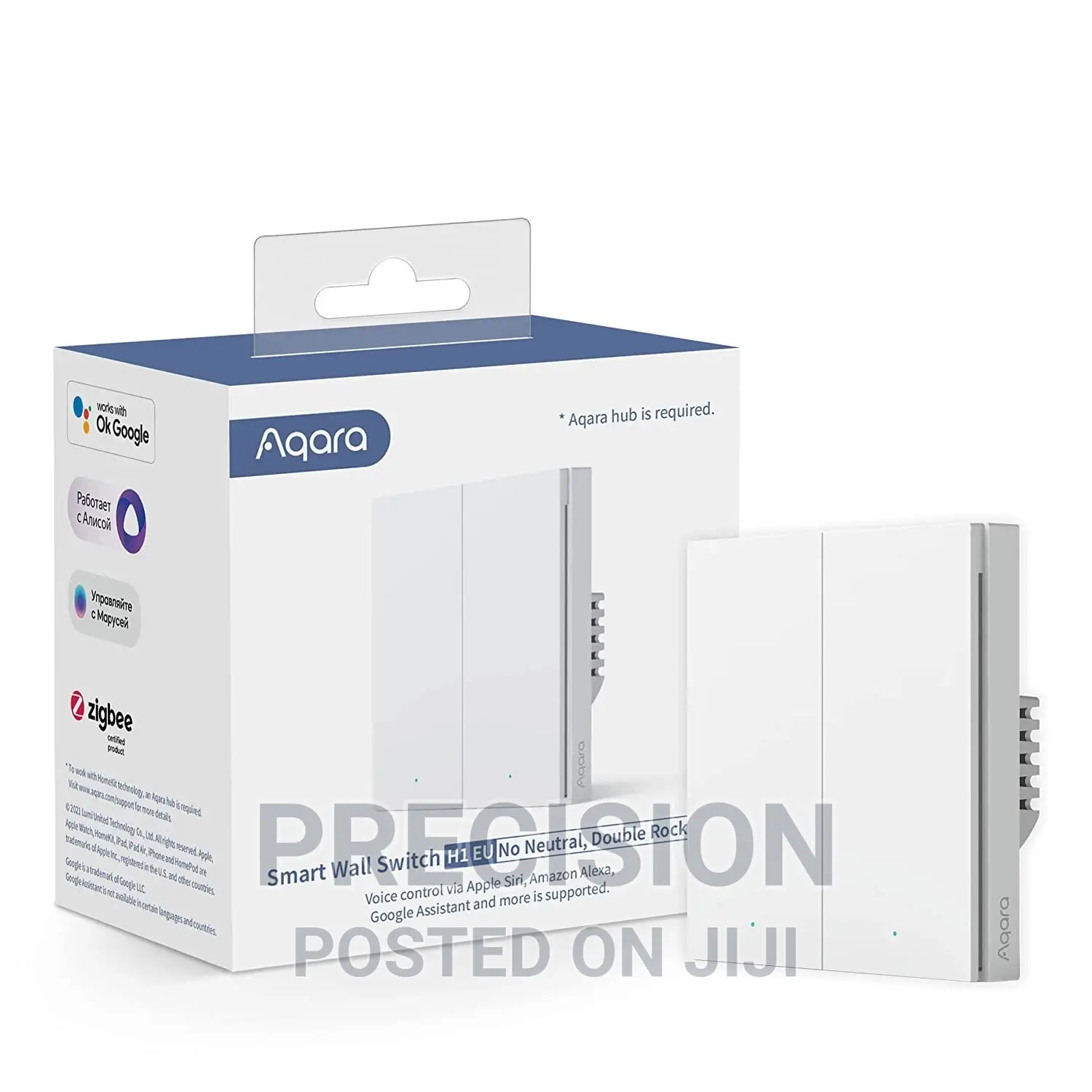 Aqara Smart Wall Switch H1 (No Neutral Double Rocker)