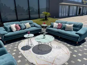 Luxury 7 Seater Living Room Leather Fabric Sofa Chair.