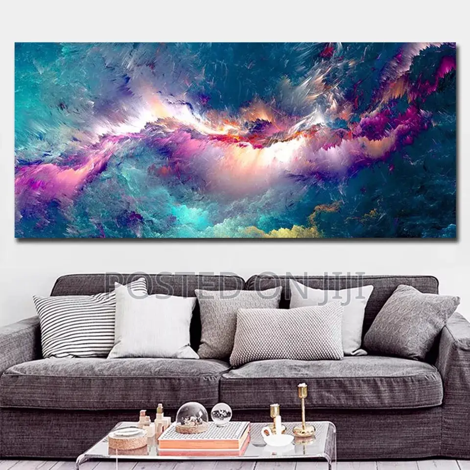 Purple White Light Cloud Abstract Wall Picture