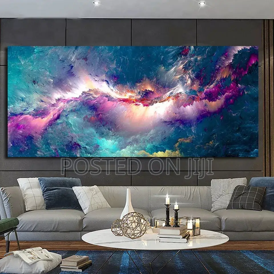 Purple White Light Cloud Abstract Wall Picture