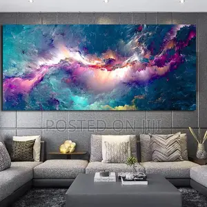 Purple White Light Cloud Abstract Wall Picture