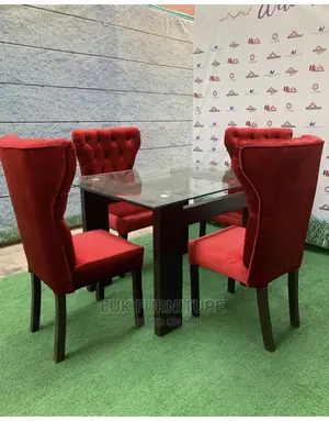 Unique Dining Set With Table That Has Glass Top