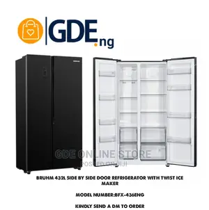 Bruhm 432l Side By Side Door Refrigerator