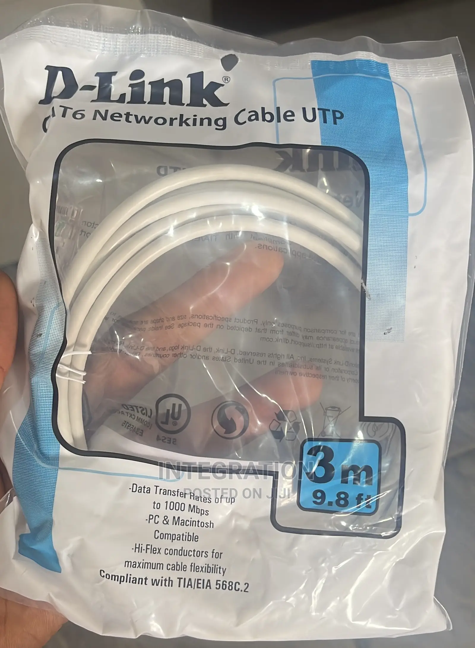 D-Link 3meter Patch Cable Copper