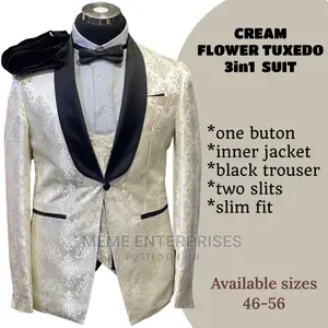 Men Suit (Cream/ White Color)