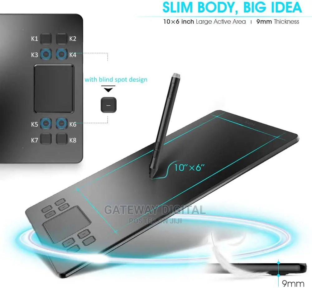 Drawing Tablet VEIKK A50 Graphics Tablet With Battery-Free