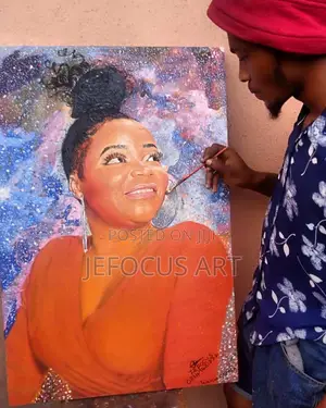 Photo - Original Oil Portrait Painting for Birthday Gift,