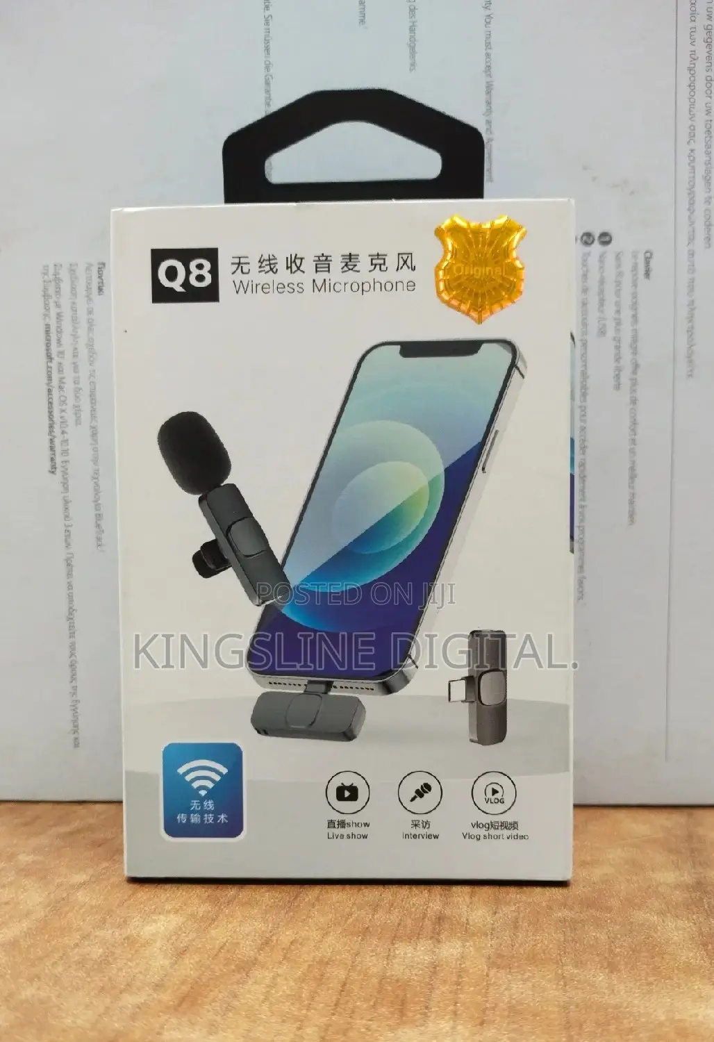Wireless Lavalier Microphone for iPhone iPad and Android.
