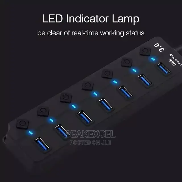 USB Hub 3.0 5gbps High Speed 7port USB 3.0 Hub Splitter