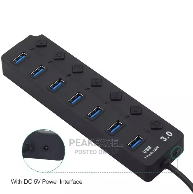 USB Hub 3.0 5gbps High Speed 7port USB 3.0 Hub Splitter