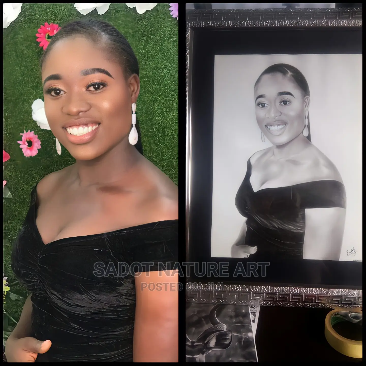 Pencil Drawing Artwork Frame