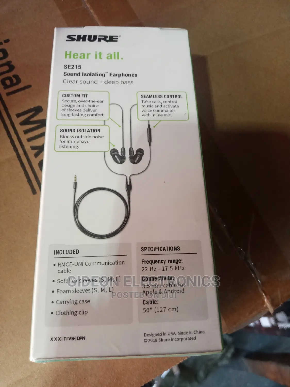 Shure in Ear Ear Piece.