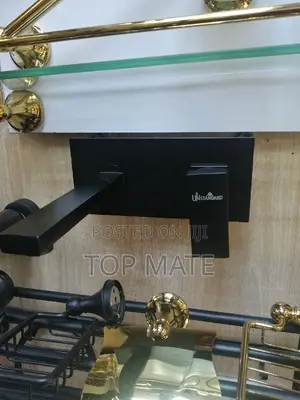 Wall Mounted Black Basin Mixer