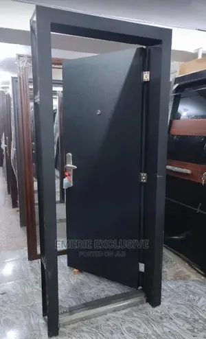3ft: 9 Inches Frame Black Security Steel Door