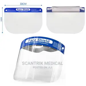 Blue Face Shield Kid Sneeze Guard Reusable Adjustable
