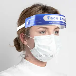 Face Shield With Blue Headband
