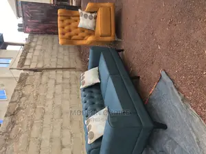 Set of Tufted Sofa With Two Accent Singles