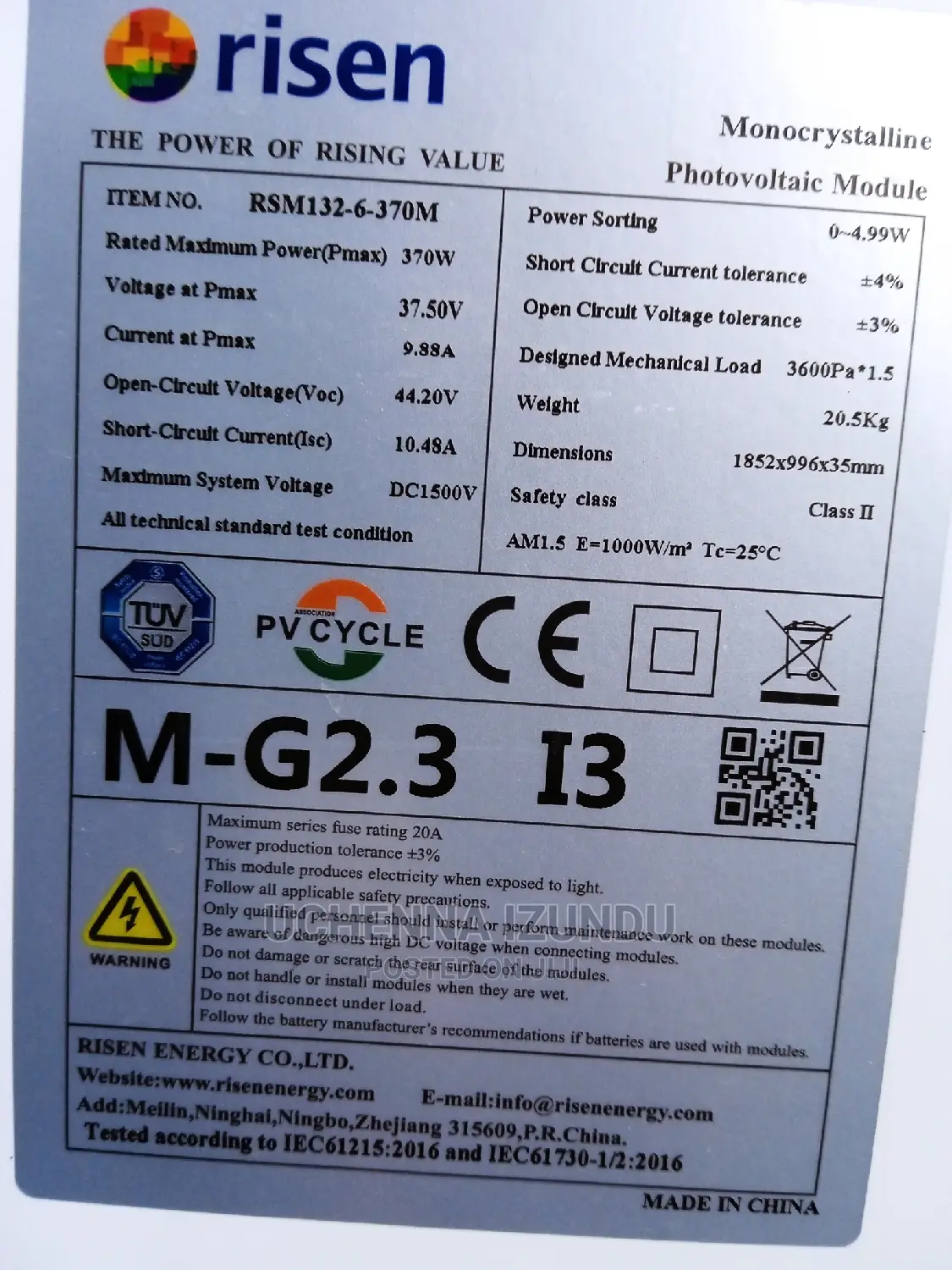 370w Off Cut Mono Solar Panel