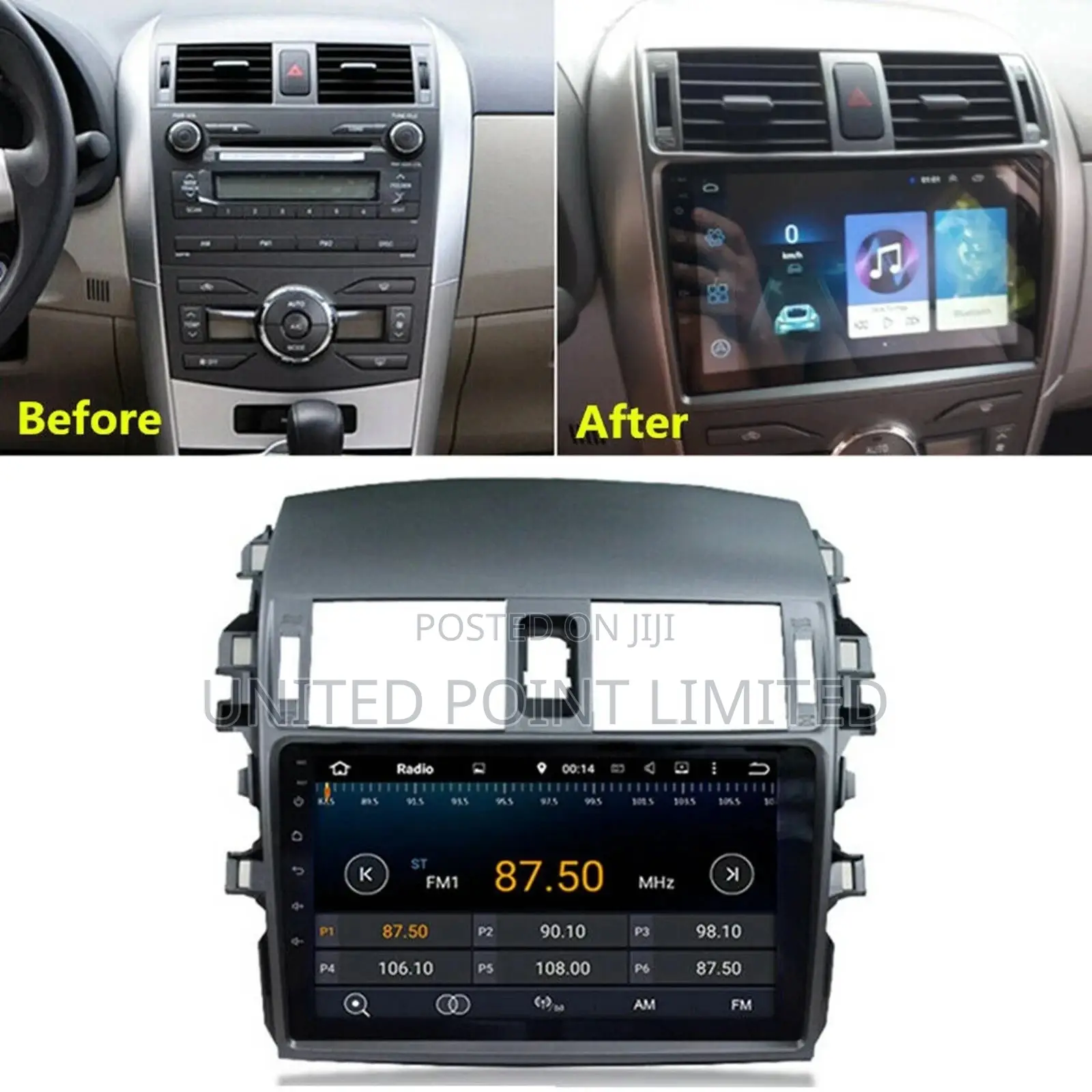Toyota Corolla Android Car Player 2008-13 + Reverse Camera