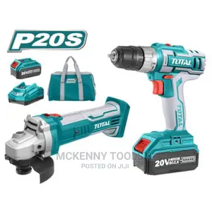 Total Cordless Drill and Cordless Angle Grinder KIT 20v/4ah