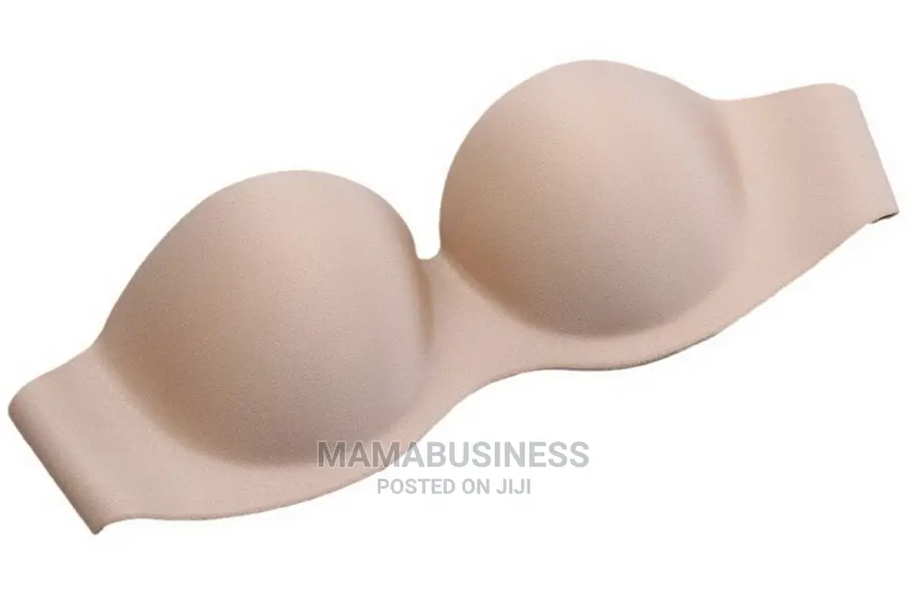 Female Backless Strapless Bra - Beige