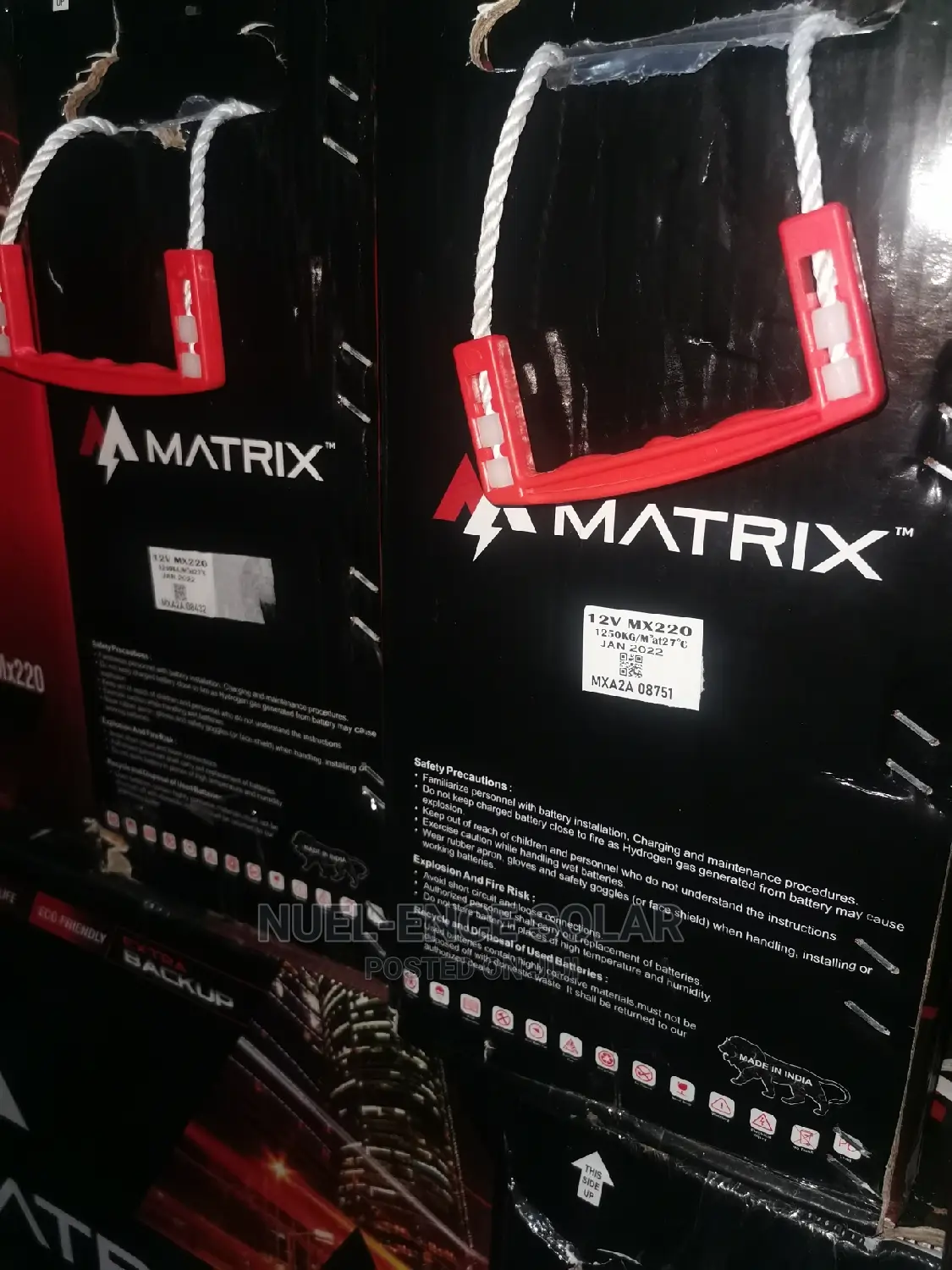 12v 220ah Matrix Tubular Battery