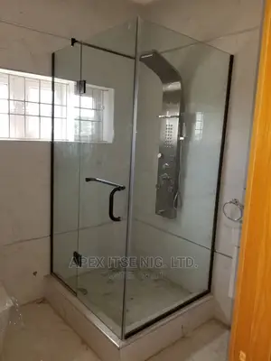 Shower Cubicle With Black Accessories