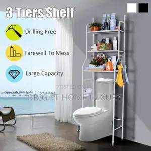 3 Tiers Shelf Washing Machine Storage Toilet Rack