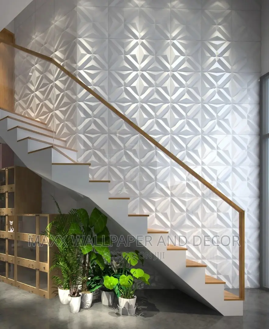 3D Wallpanels Are Beautiful on Stairs