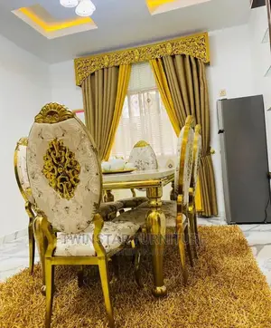 New Modern Marble Top 6 Chairs Dinning Table Set