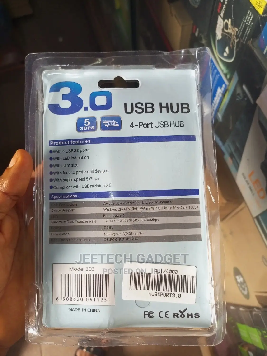 4 Port USB Hub 3.0
