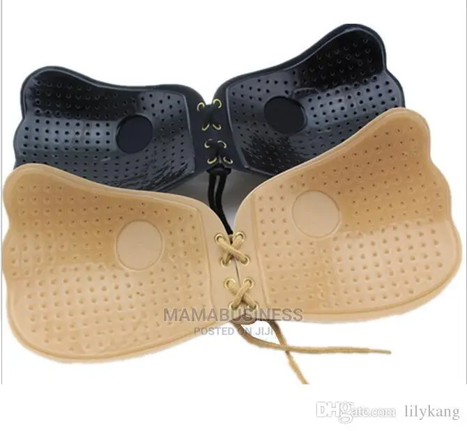 2 In 1 Magic Invisible Push-up Strapless Bra - Black Beige