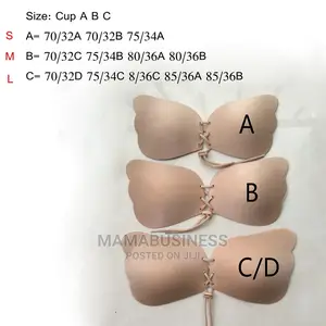 2 In 1 Magic Invisible Push-up Strapless Bra - Black Beige