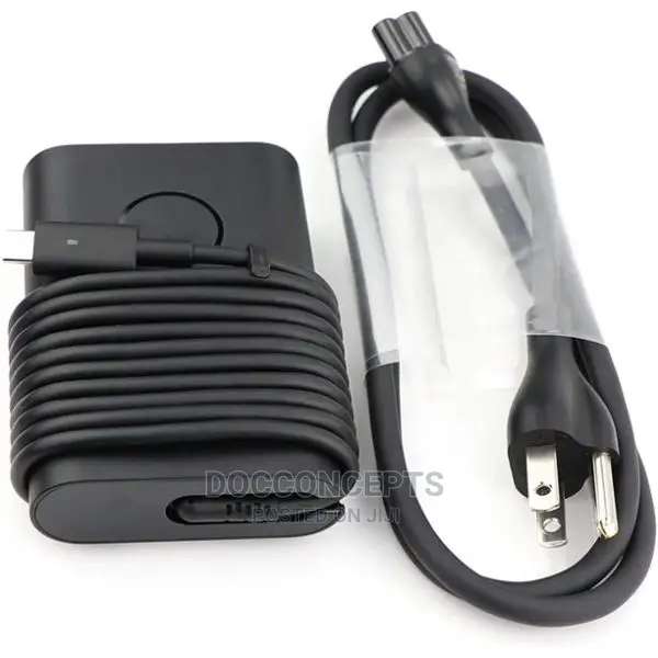 Original Dell Laptop Charger 65w Watt Usb Type C Ac Power