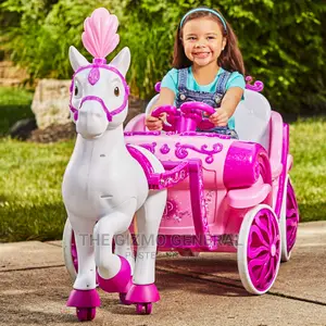 Disney Princess Royal Horse and Carriage Girls 6V Ride-On To