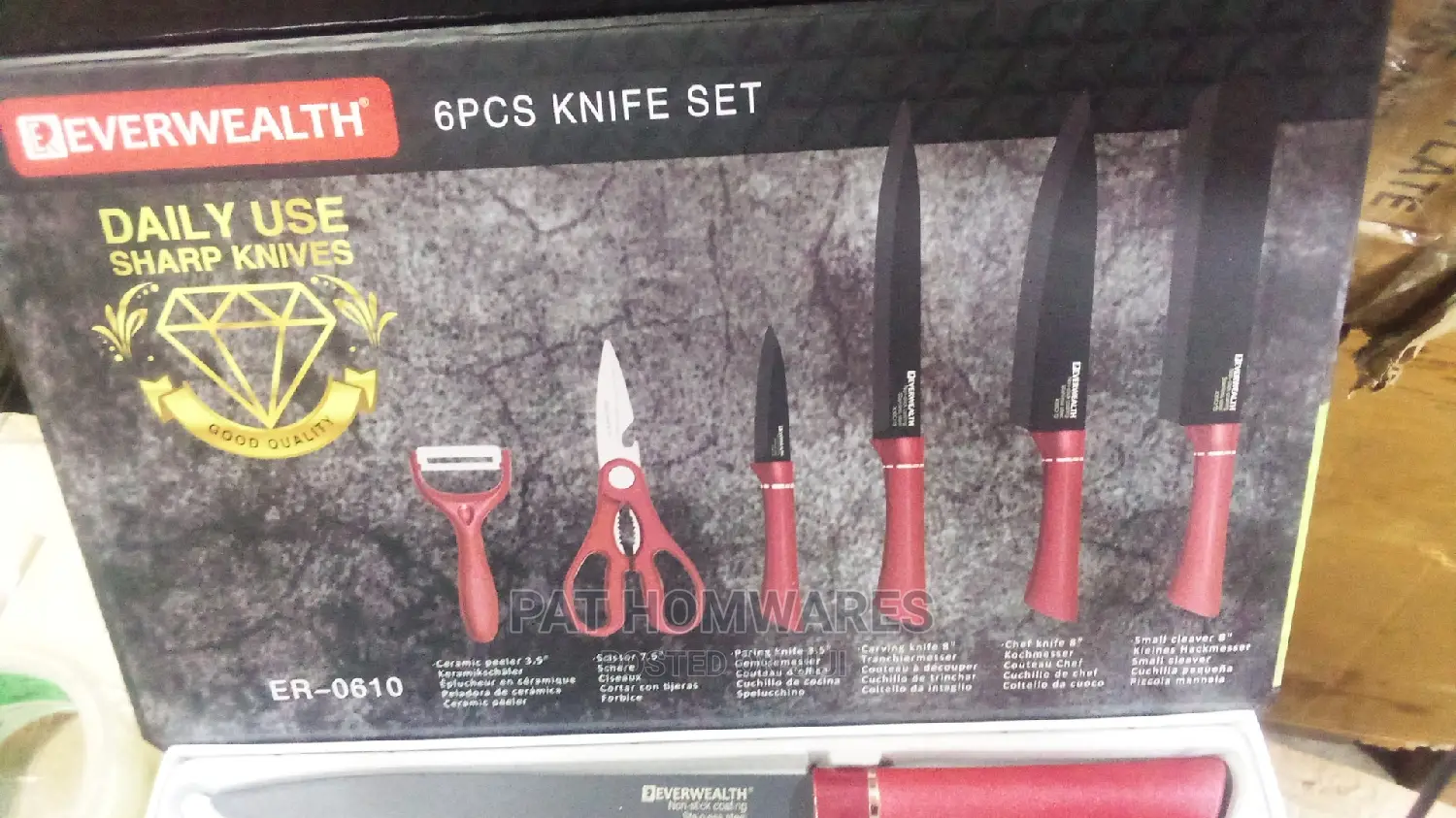 Everrich 6pcs Knife Set Comparises
