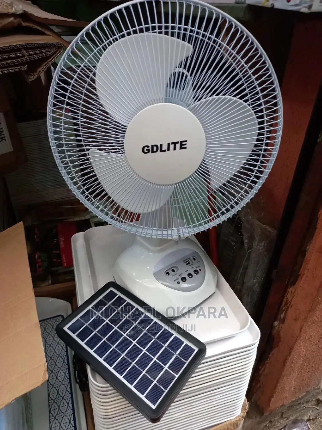 Electric/Solar Rechargeable Fan