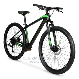 Hyper 29′′ Carbon Fiber Men’S Mountain Bike, Black/Green