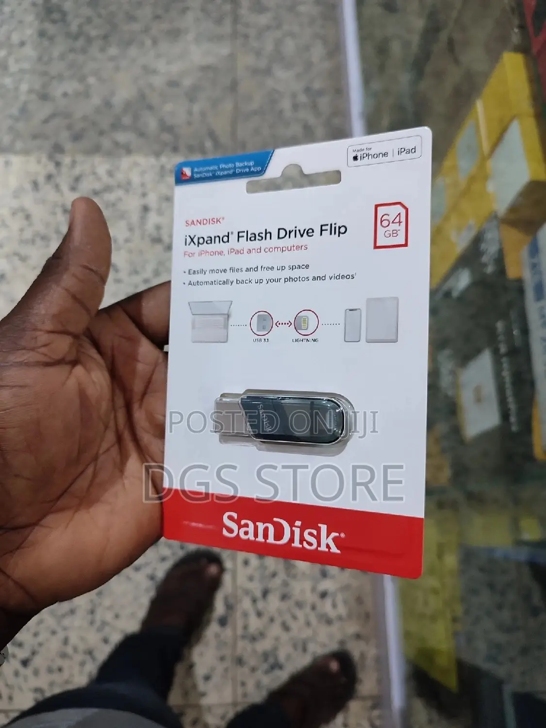 Sandisk Otg 2in1 Ixpand Flash Drive Flip 64gb