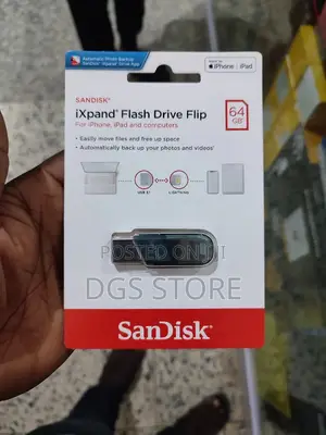 Sandisk Otg 2in1 Ixpand Flash Drive Flip 64gb
