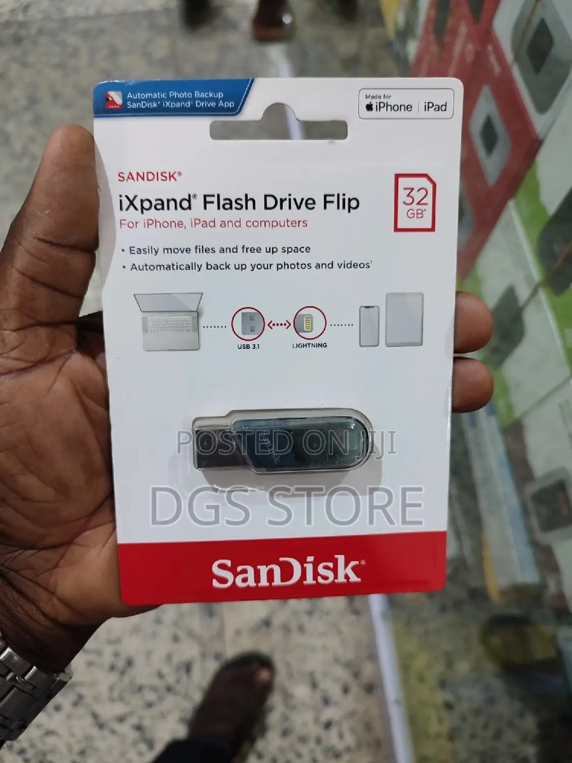 Sandisk Otg 2in1 Ixpand Flash Drive Flip 32gb
