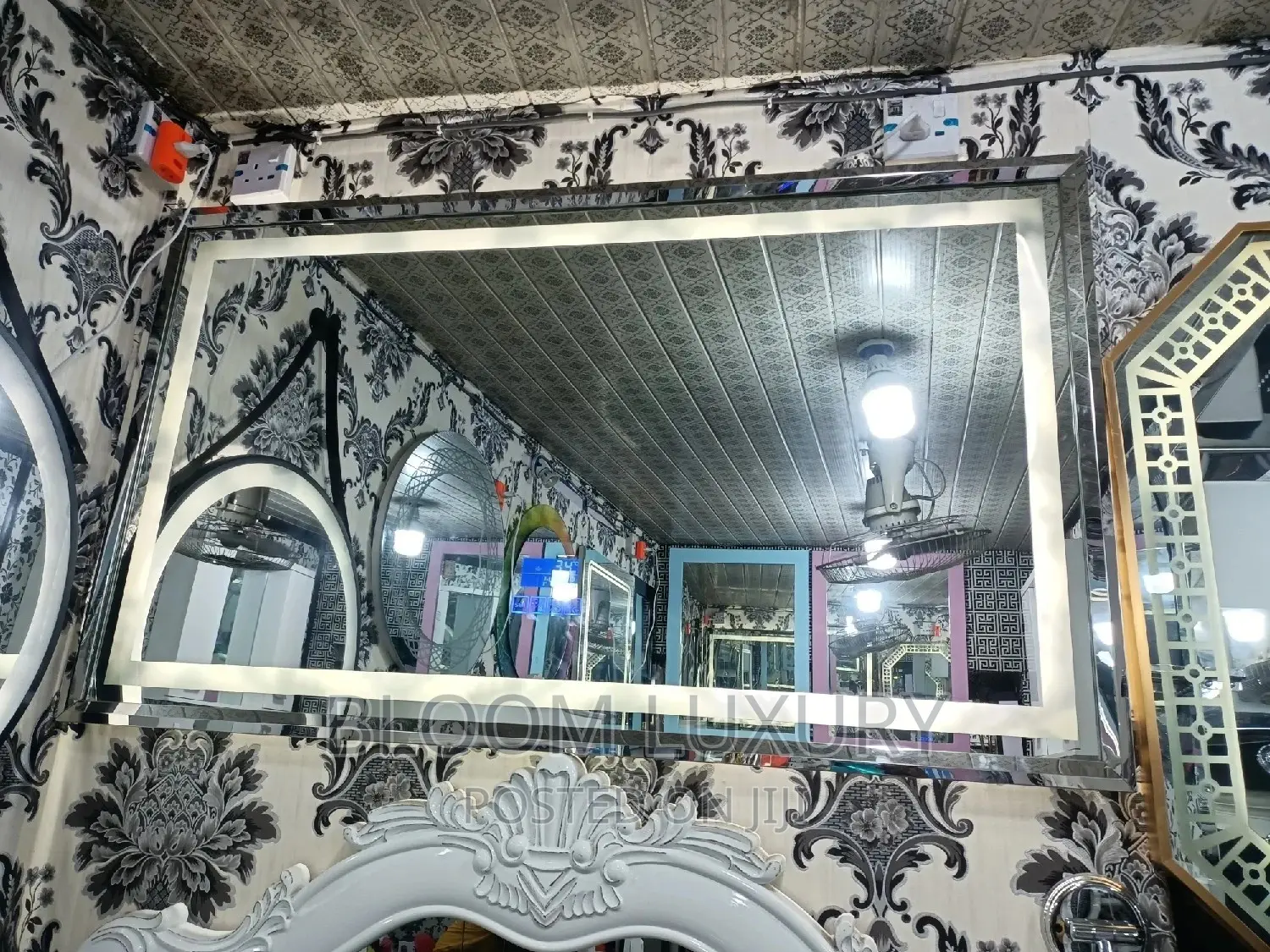 Framed LED Mirror With Bluetooth