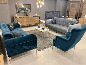 Modern 7 Seater Living Room Fabric Sofa Chair.