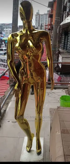 Size 12 Faceless Gold Chrome Detachable Female Mannequin
