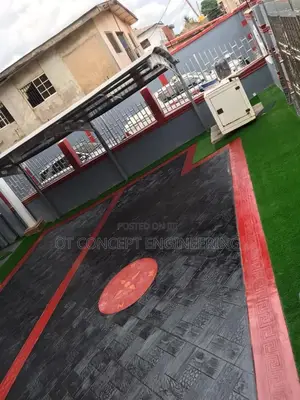Concrete Stamp Floor And Artificial Grassing